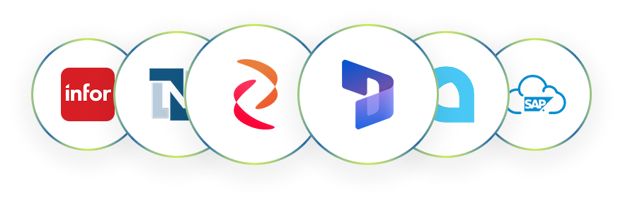 DocLib integrates with QAD, Netsuit, Infor Syteline, Acumatica, SAP S/4HANA, and Dynamics 365