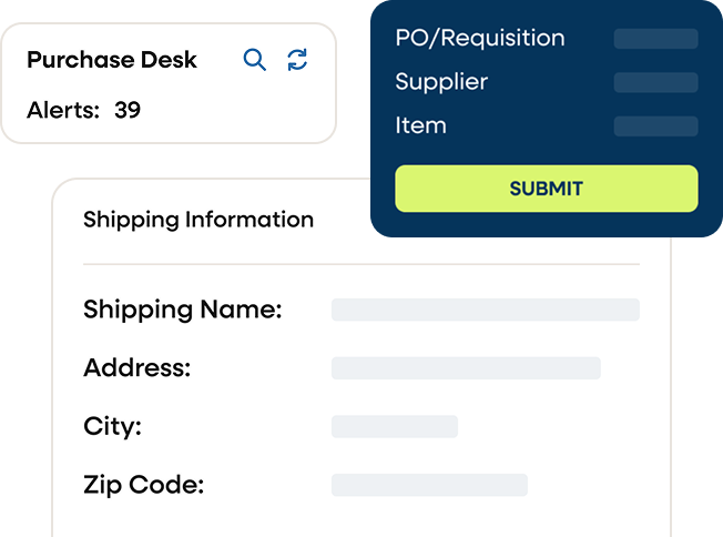 Purchasing Desk dashboard product shot