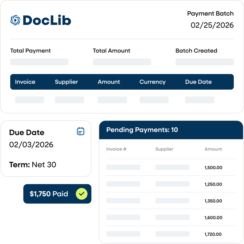 DocLib Close the gap between invoice approval and payment execution