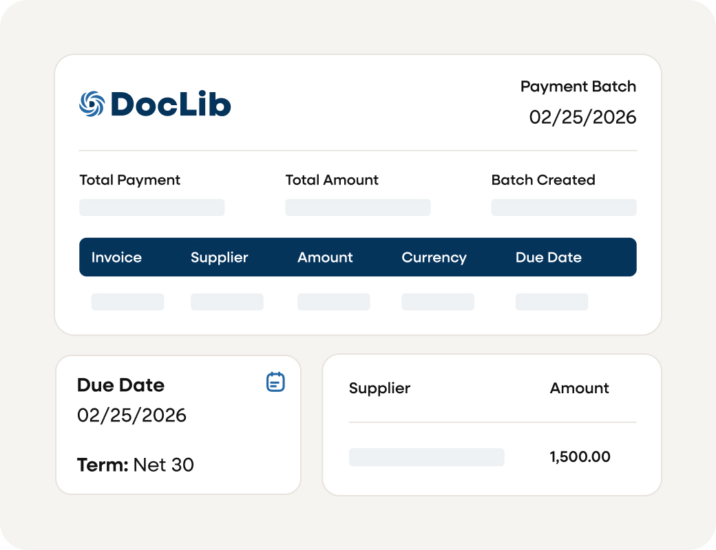 Connect payment execution directly to invoice workflows DocLib product shot