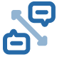 Disconnected communication between suppliers & finance teams icon