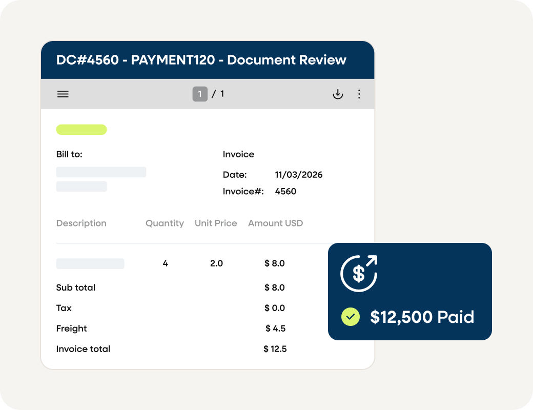 Initiate payments from approved invoices DocLib product shot