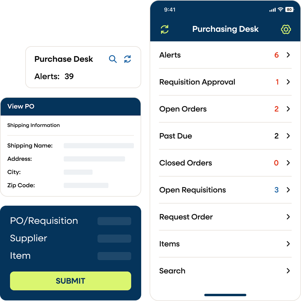 DocLib Purchasing Desk for purchase requisition and approval workflows