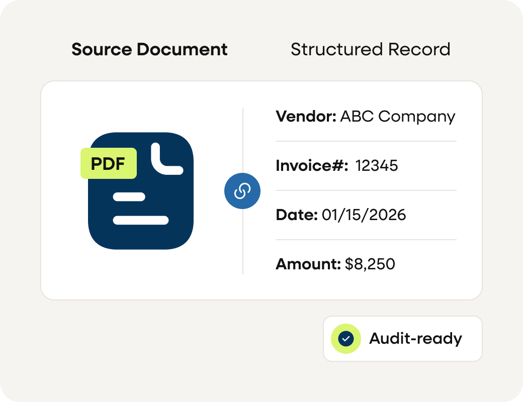 Structured invoice records DocLib product shot